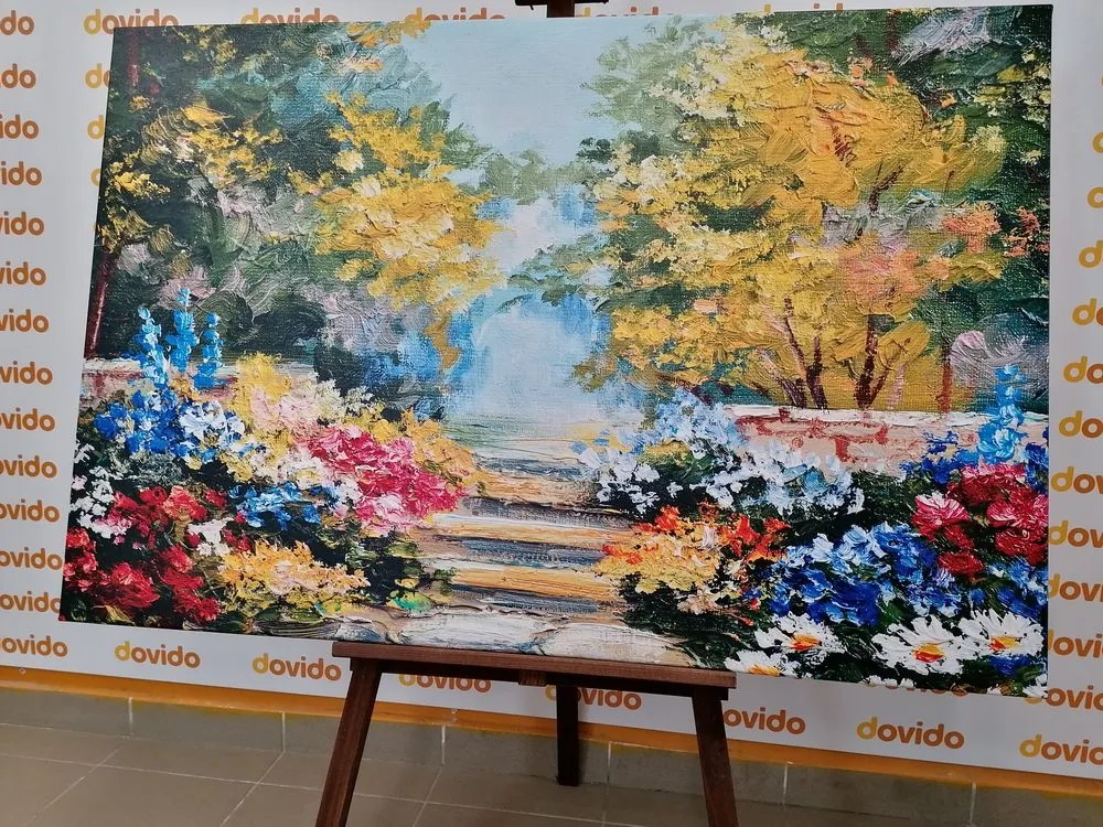 Stampa su tela – Pittura a olio di paesaggio