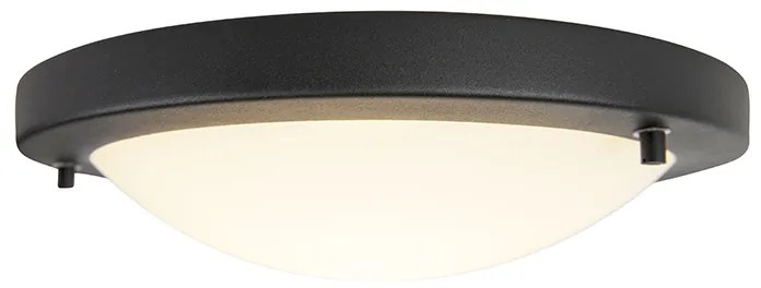 Lampada da parete moderna nera 31 cm IP44 - Yuma