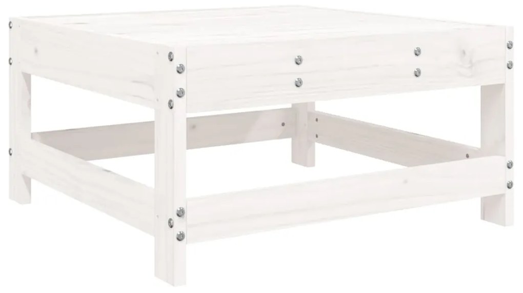 Set Salotto da Giardino 6 pz Bianco in Legno Massello di Pino