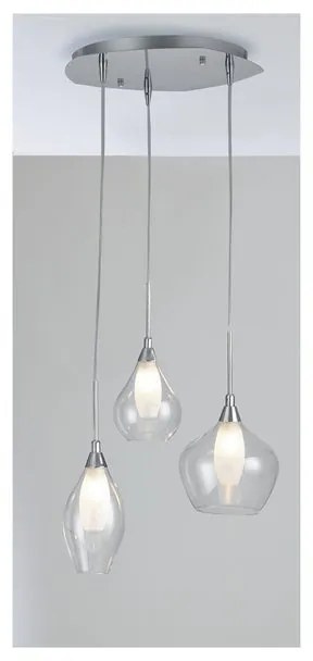 Lampadario Neoclassico Skyline trasparente paralume trasparente 3x G9 LUCE AMBIENTE DESIGN