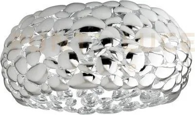 Plafoniera dioniso cromo 2 luci attacco e27 35x35x16cm in metallo