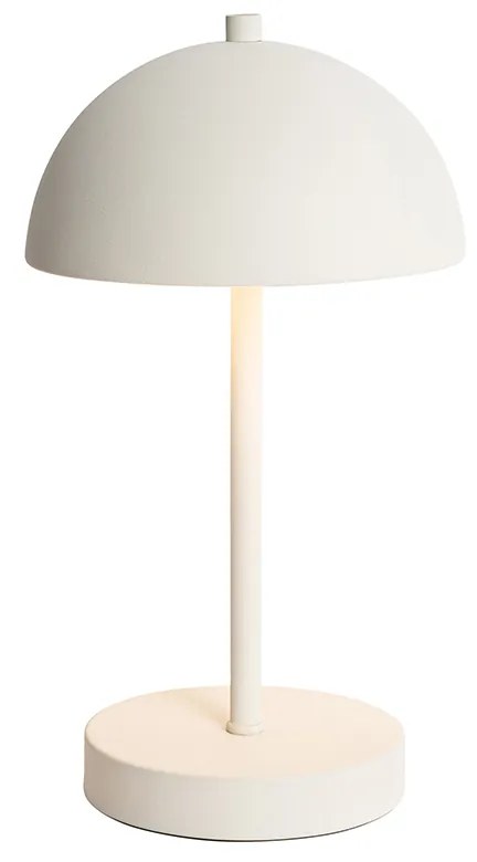 Set di 2 lampade da tavolo da esterno bianche ricaricabili con LED dimmerabile a 3 livelli - Keira