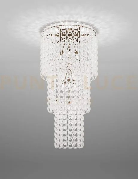 Giogali lampadadario a soffitto ca3 bianco e bronzo opaco 7 luci at...