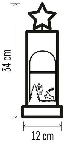 Decorazione natalizia a LED 5xLED/2xAA stella