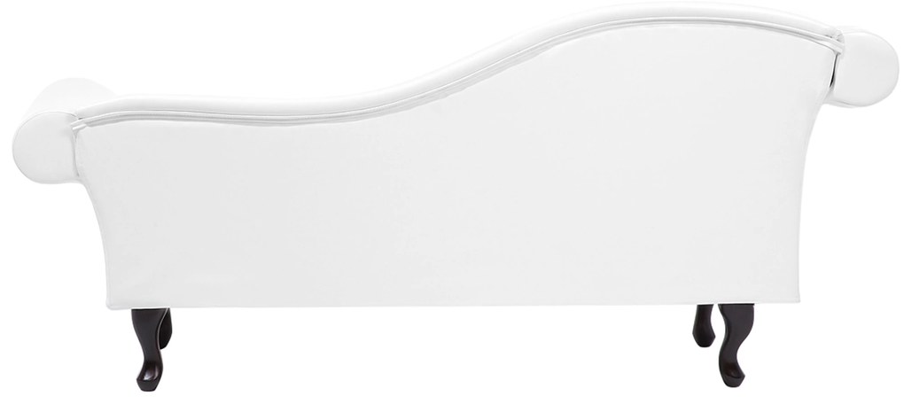 Chaise longue vintage sinistra in pelle sintetica bianca LATTES Beliani