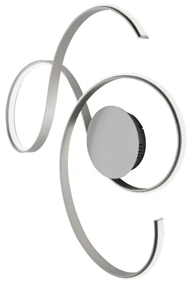 Plafoniera TWIST a LED 73x80 cm in metallo verniciato Silver