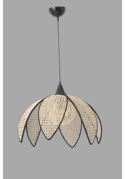 Lampadario a sospensione FUME 1xE27/40W/230V ø 40 cm nero/beige