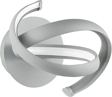 Lampada applique 22x20 cm LUMEN a LED in metallo Silver