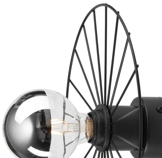 Applique MONTANA 1xE27/15W/230V diametro 30 cm nero