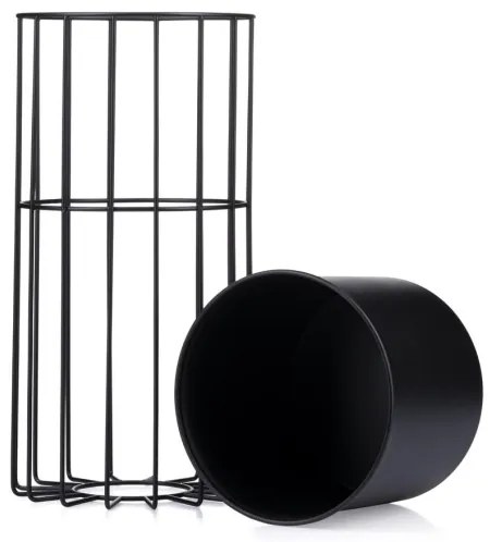 Vaso da fiori in metallo LOFT 42x20 cm nero