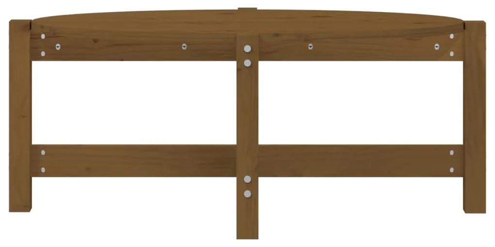 Tavolino da salotto miele 87x48x35 cm in legno massello di pino