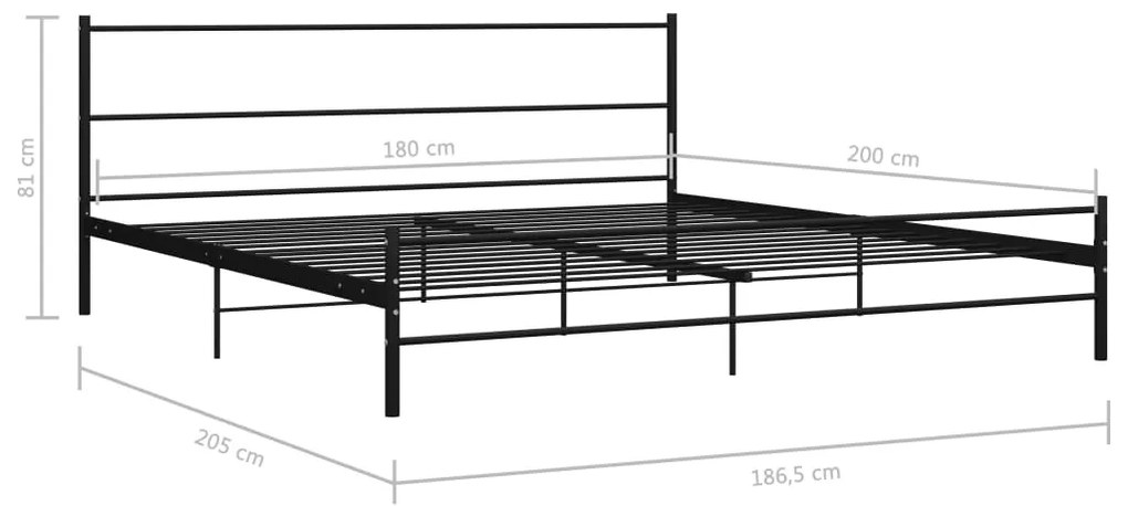 Giroletto Nero in Metallo 180x200 cm