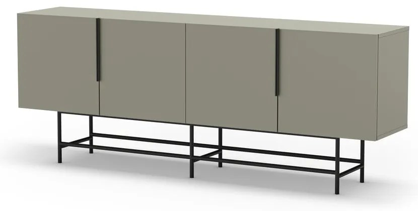 Cassettiera bassa grigio-verde 200x77,5 cm Eldia - Marckeric
