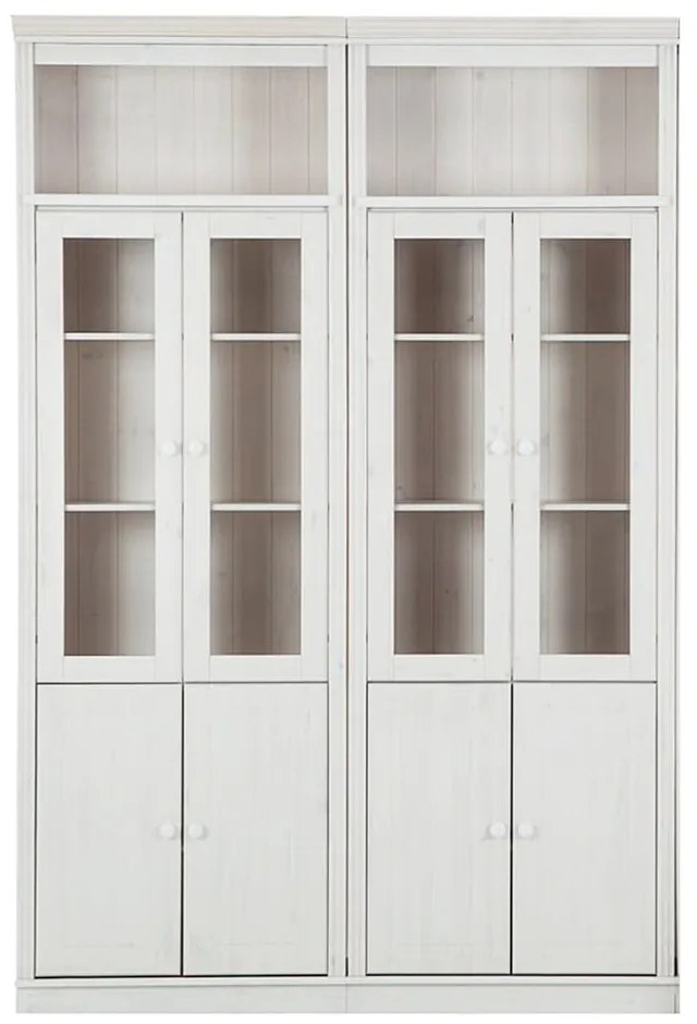 Vetrina in legno di pino bianco 148x223 cm Anita - Støraa