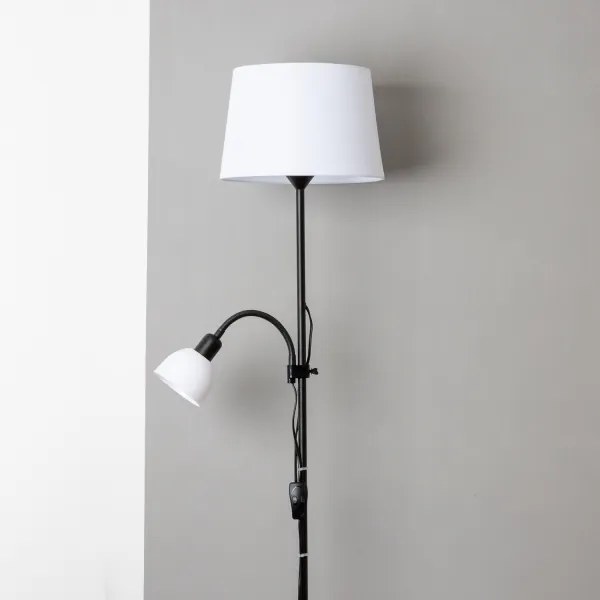 Brilagi - Lampada da terra CERIA 2 in 1 1xE27/100W/230V + 1xE14/25W nera/bianca