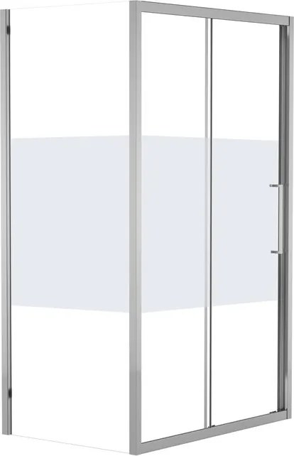 Pannello laterale per box doccia Record L 92 x H 195cm, Sp. 6 mm vetro serigrafato profilo silver