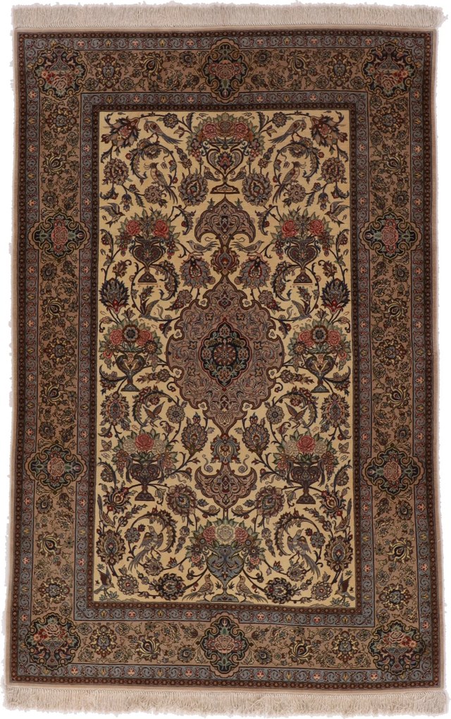 Isfahan Tappeto 140x230 (Iran) Annodato A Mano