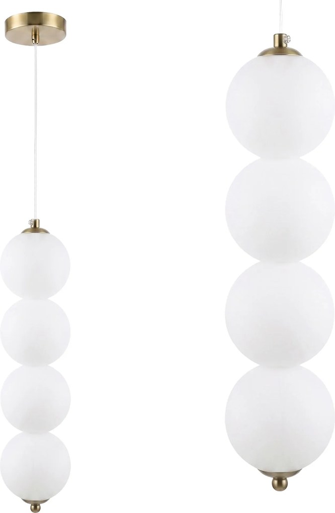 Lampada a sospensione a LED LHJ118-4CP oro spazzolato