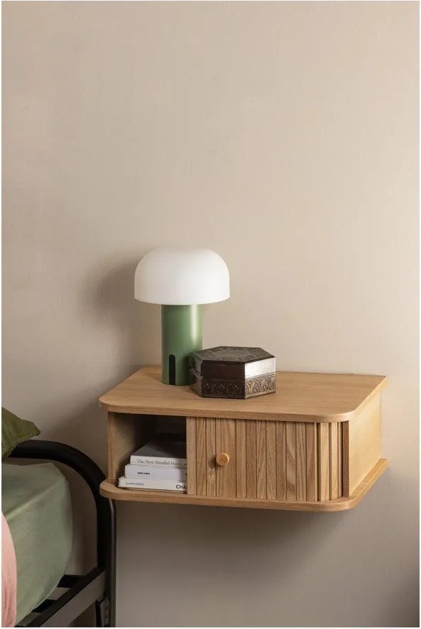 Comodino di colore naturale con effetto pino da parete Jena – WOOOD