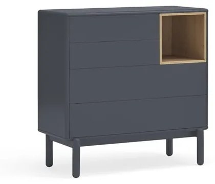 Cassettiera bassa grigio scuro 90x90 cm Corvo - Teulat