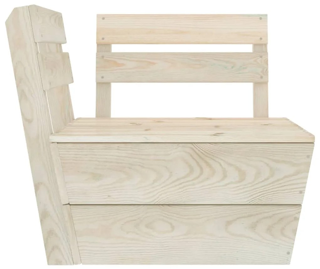 Set divani da giardino su pallet 7 pz in legno abete impregnato