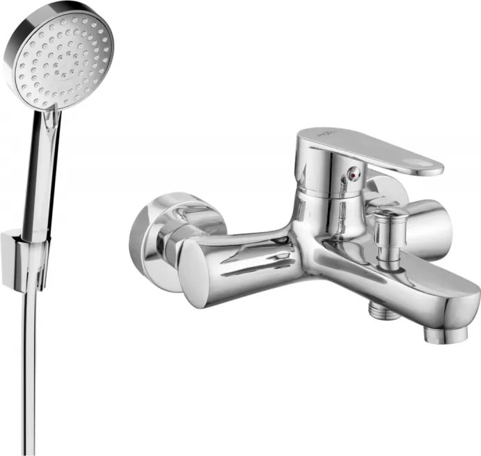 Mexen Kama R75 rubinetto per vasca con set doccia, cromo - 7253R75-00