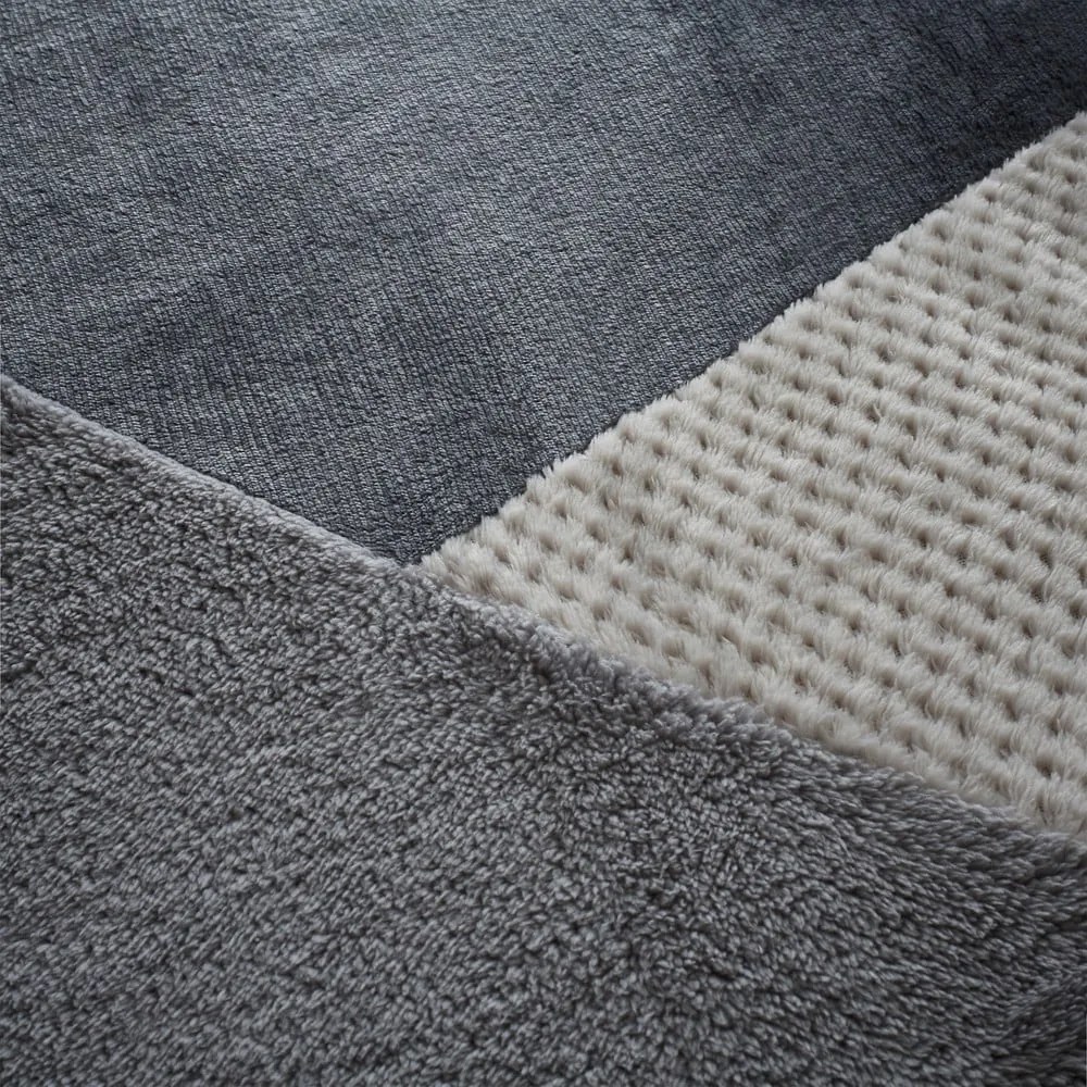 Biancheria da letto matrimoniale grigia micro felpata 200x200 cm Cosy - Catherine Lansfield