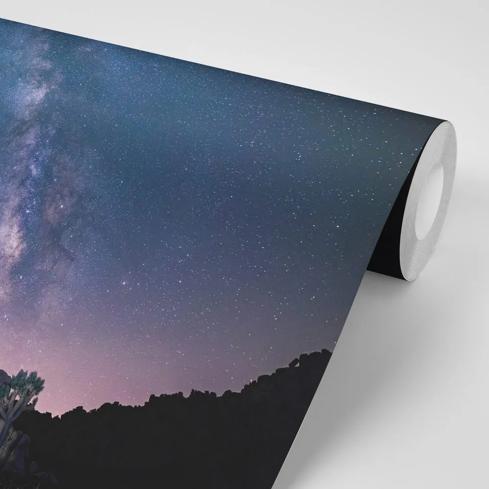 Carta da parati autoadesiva – Cielo stellato sopra le rocce
