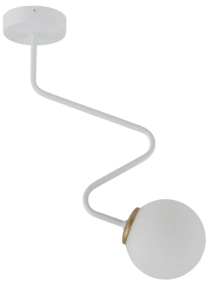 Lampadario a sospensione con supporto rigido ZIGZAG 1xG9/12W/230V bianco