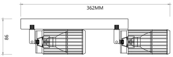 Faretto VERTICAL 2xGU10/8W/230V nero
