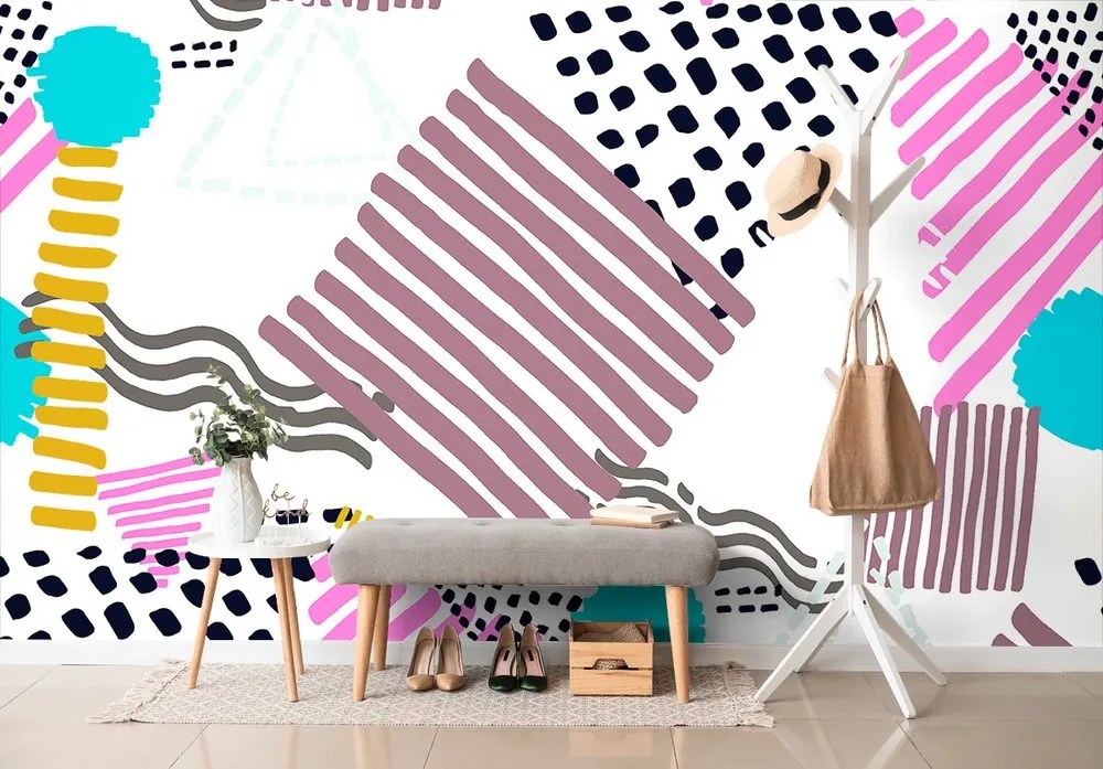 Carta da parati – Motivo Memphis in stile pop-art
