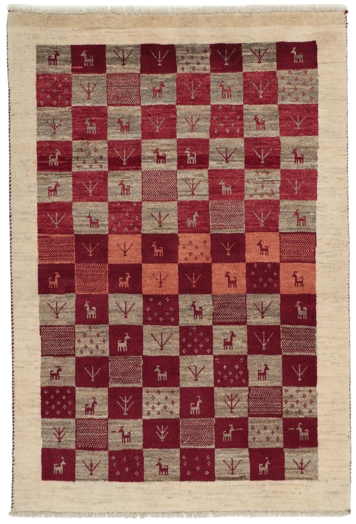 Gabbeh Tappeto 110 x 160 (Iran) Annodato A Mano
