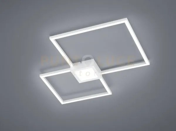 Hydra plafoniera led 28w 3200lm, 4000k bianca doppio quadrato+luce ...