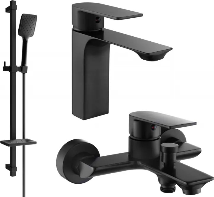Mexen Alexa DQ62 set da bagno, nero - 71203DQ62-70