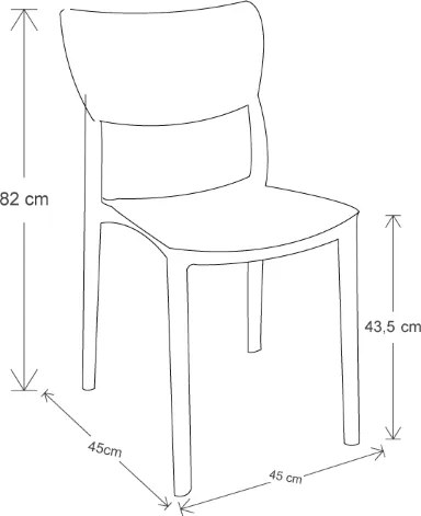 Sedia impilabile per interni ed esterni LIBRA Tortora 2 sedie
