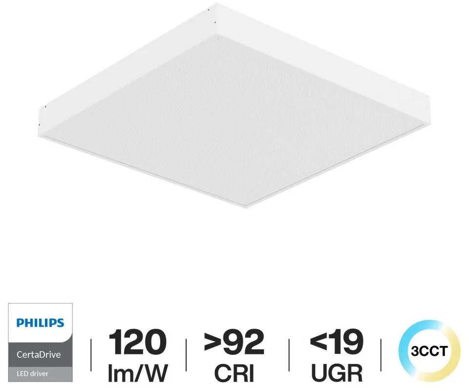 Plafoniera LED 60x60 42W CCT Bianco Variabile UGR19 PHILIPS CertaDrive CRI92 Colore Bianco Variabile CCT