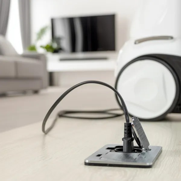 Brilagi - Presa doppia da incasso a pavimento per esterno IP55 cromo opaco rettangolare