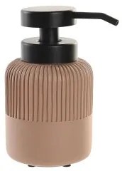 Dispenser di Sapone DKD Home Decor Nero Cemento Terracotta polipropilene 7 x 7 x 16 cm