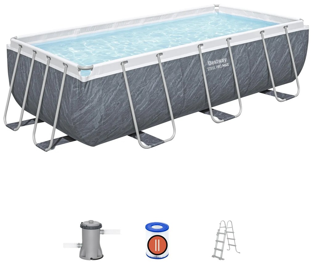 Piscina fuori terra 404x201x100 cm Steel Pro Max Bestway