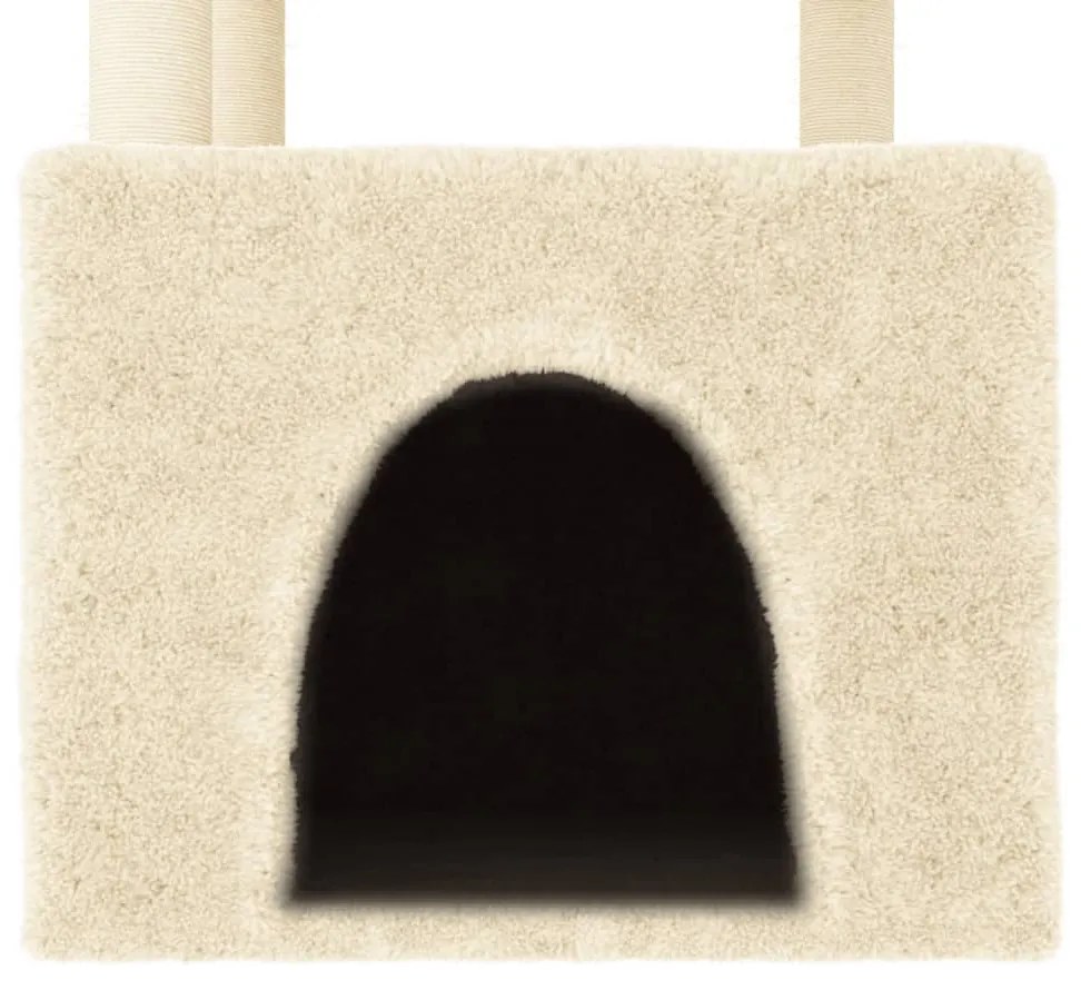 Albero per gatti con tiragraffi in sisal crema 109,5 cm