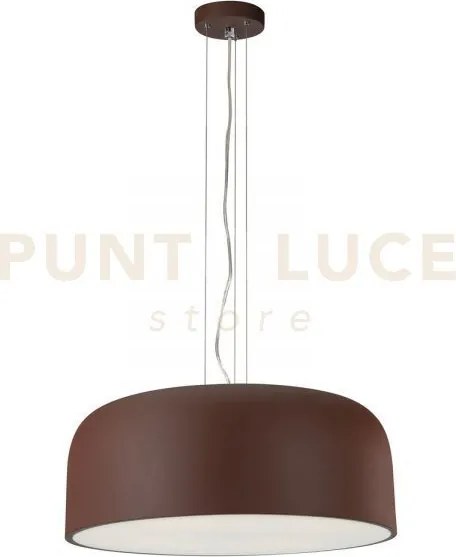 Lampadario a sospensione bistrot corten 4 luci attacco e27 52x52x22...