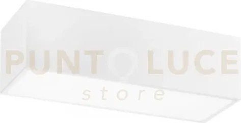 Plafoniera living bianca 4 luci attacco e14 36x12x13cm in gesso ver...