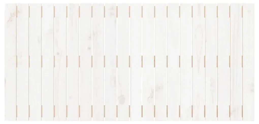 Testiera da parete bianca 127,5x3x60 cm legno massello di pino