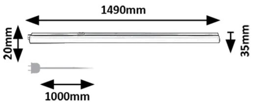 Rabalux 78016 - Lampada LED sottopensile BAREG LED/20W/230V 3000/4000K nero
