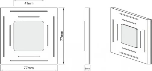 LDST SP-01-CB-BZ8- Illuminazione LED per scale SPACE 8xLED/1,2W/230V nero lucido
