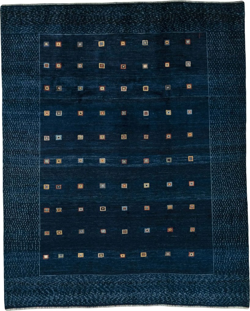 Gabbeh Tappeto 350 x 280 Blu (Iran) Annodato A Mano