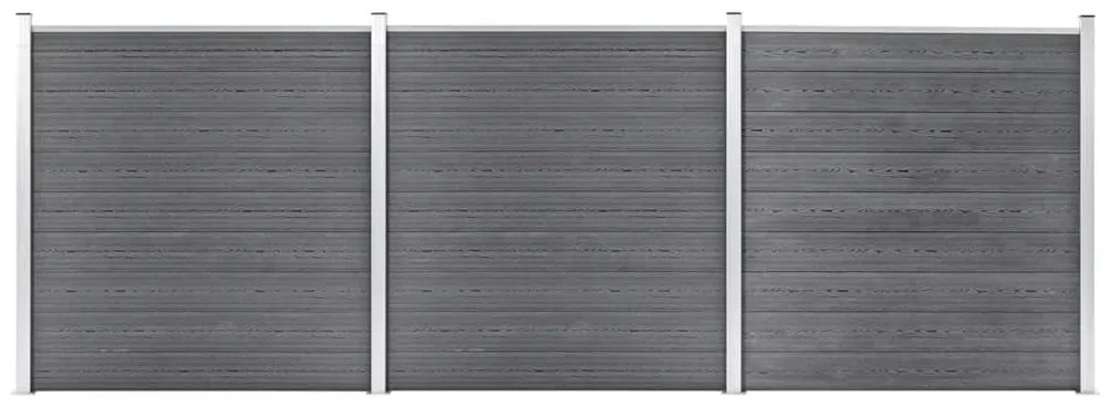 Pannello Di Recinzione İn Wpc 526x186 Cm Grigio /