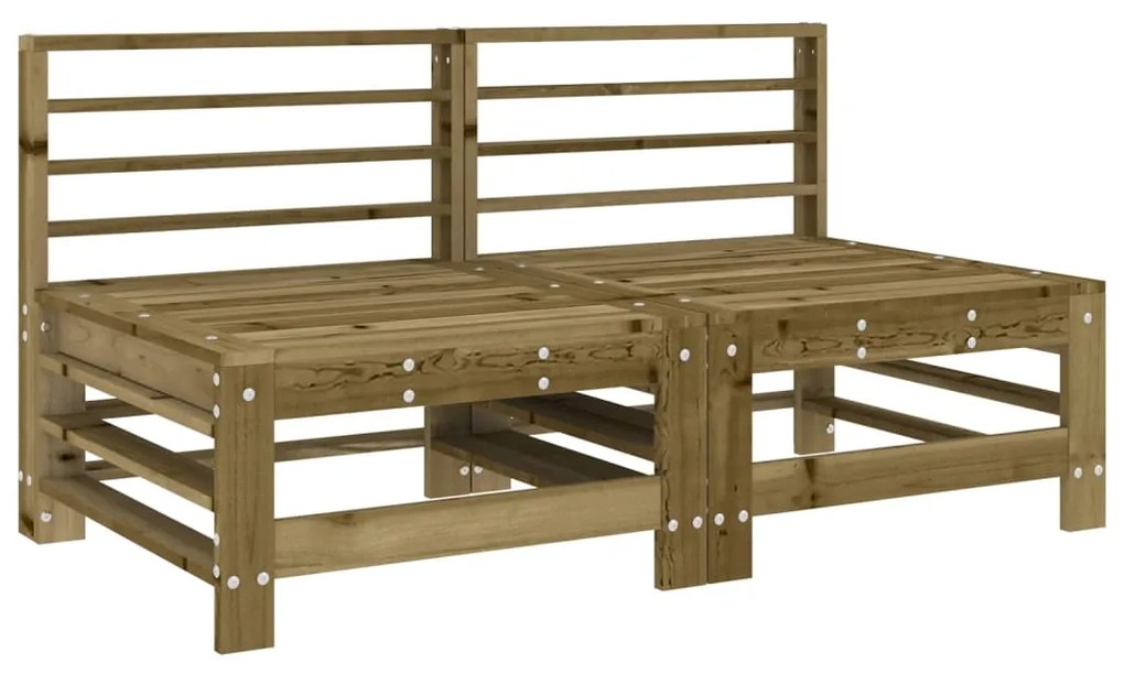 Set salotto da giardino 7 pz in legno impregnato di pino