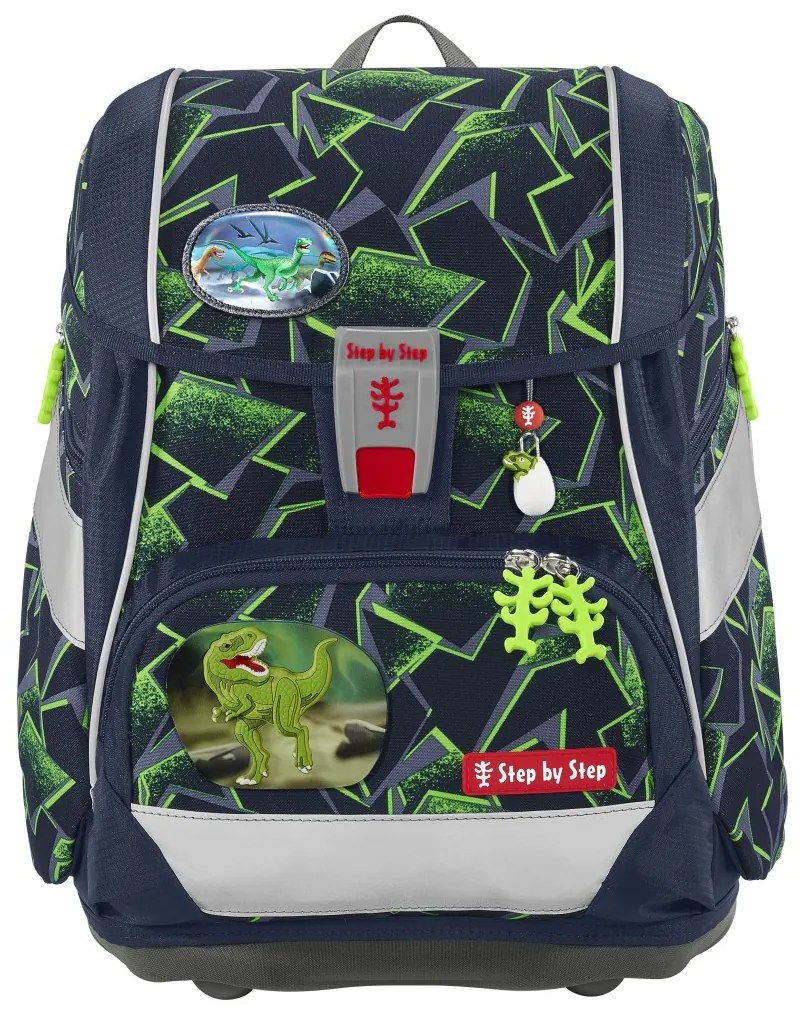 Zaino/cartella scuola 2IN1 PLUS – Set 6 pezzi, Step by Step Wild T-Rex Taro