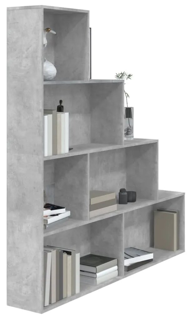 Libreria/Divisorio Grigio Cemento 155x24x160 Legno Multistrato